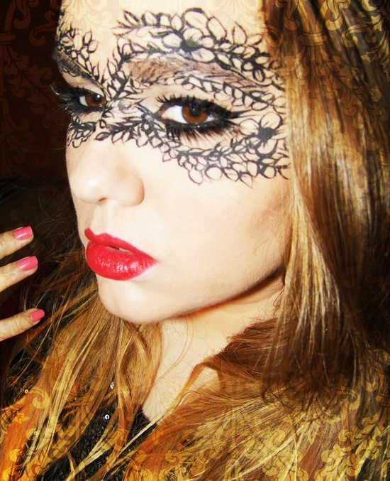 Halloween Makeup Lace Mask Anda Zelenca Blog