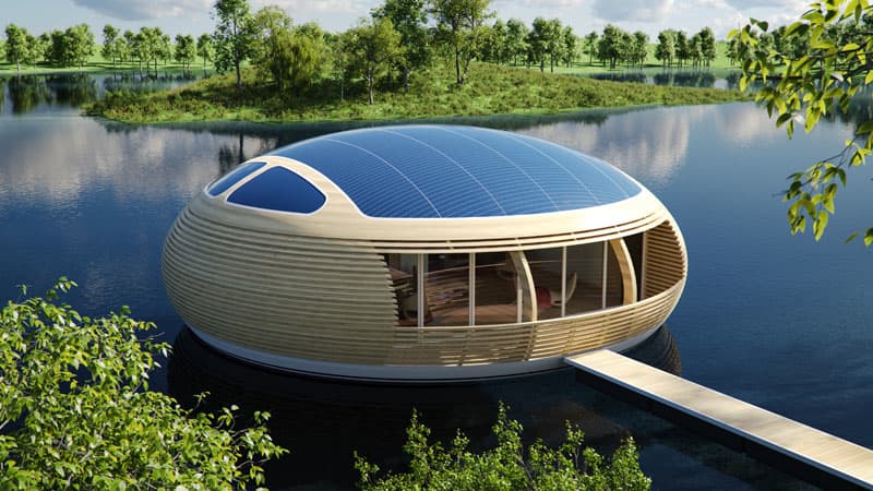 Waternest 100 Solar Powered Floating House Design Most Beautiful