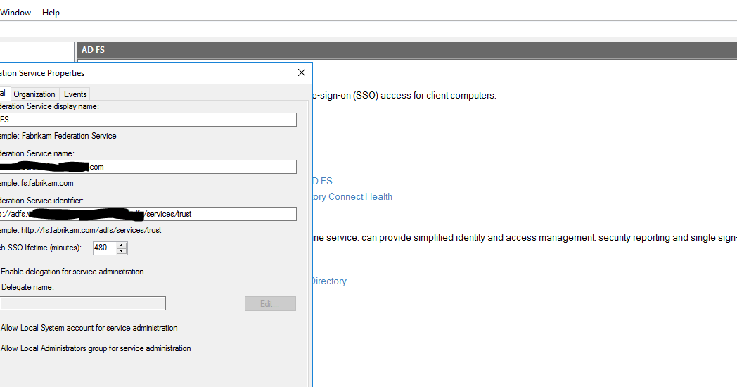 SENKO: how to find the ADFS Service name ADFS 2.0 or 3.0