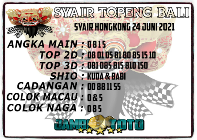 Prediksi Syair Hk 24 Juni 2021 Syair Togel Hk Pangkalantoto