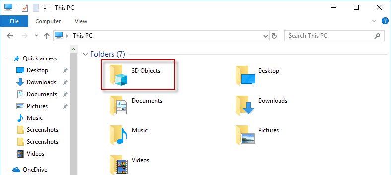 Cara Menghilangkan Folder 3D Objects Windows 10 