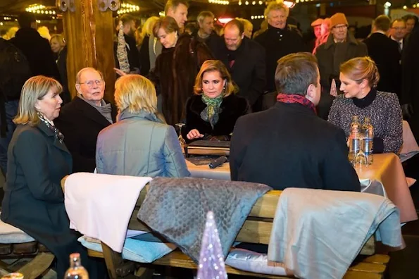 Grand Duke Henri, Duchess Maria Teresa, Prince Guillaume, Princess Stéphanie, Archduchess Marie-Astrid, Princess Sibilla, Princess Eleonora, Princess Margaretha at 125th anniversary of the Luxembourg dynasty, Princess Stephanie gold diamond earrings