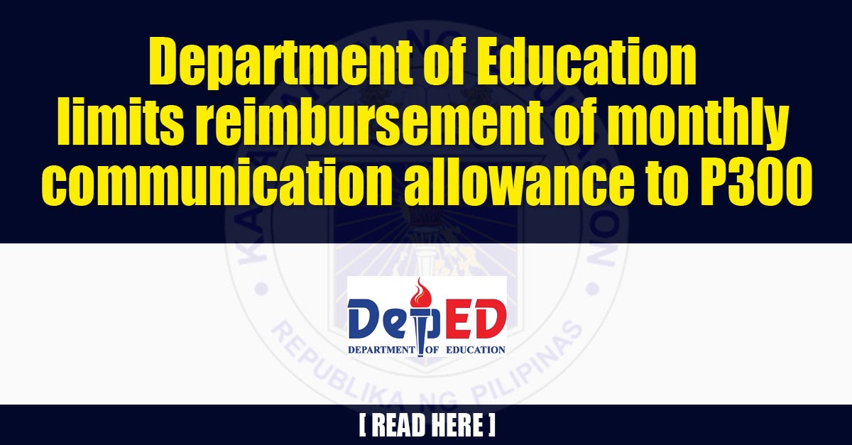 Department of Education limits reimbursement of monthly communication