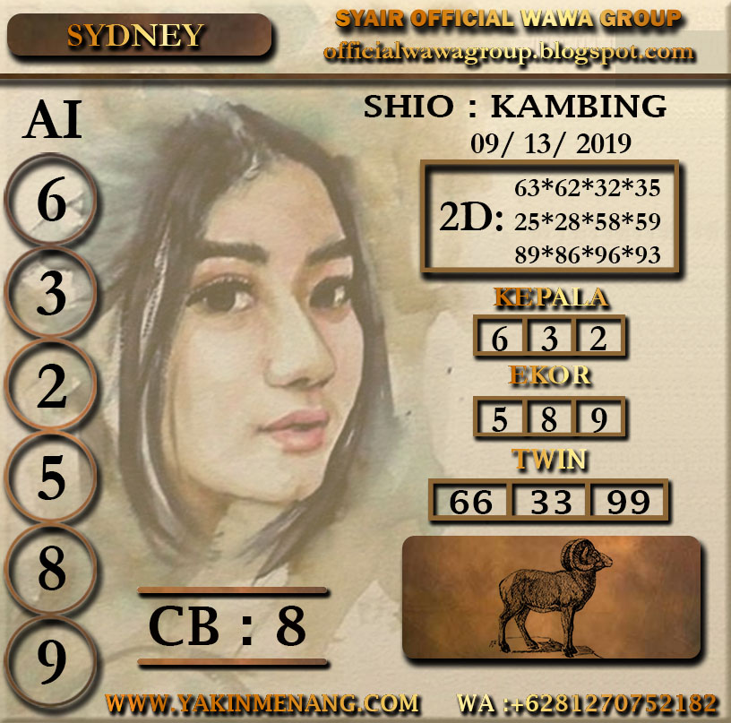 Offical Wawa Group: Prediksi Togel Sydney Tanggal 13 September 2019