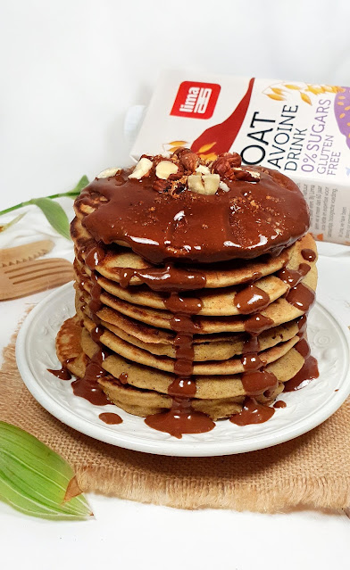 pancakes sans gluten, farine riz complet et lupin