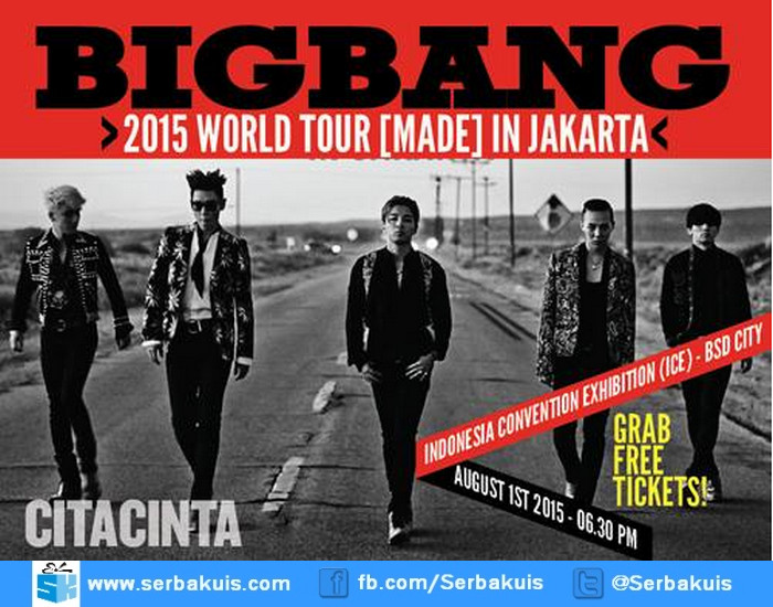 Kuis Berhadiah Tiket Bigbang 2015 World Tour [Made] in Jakarta