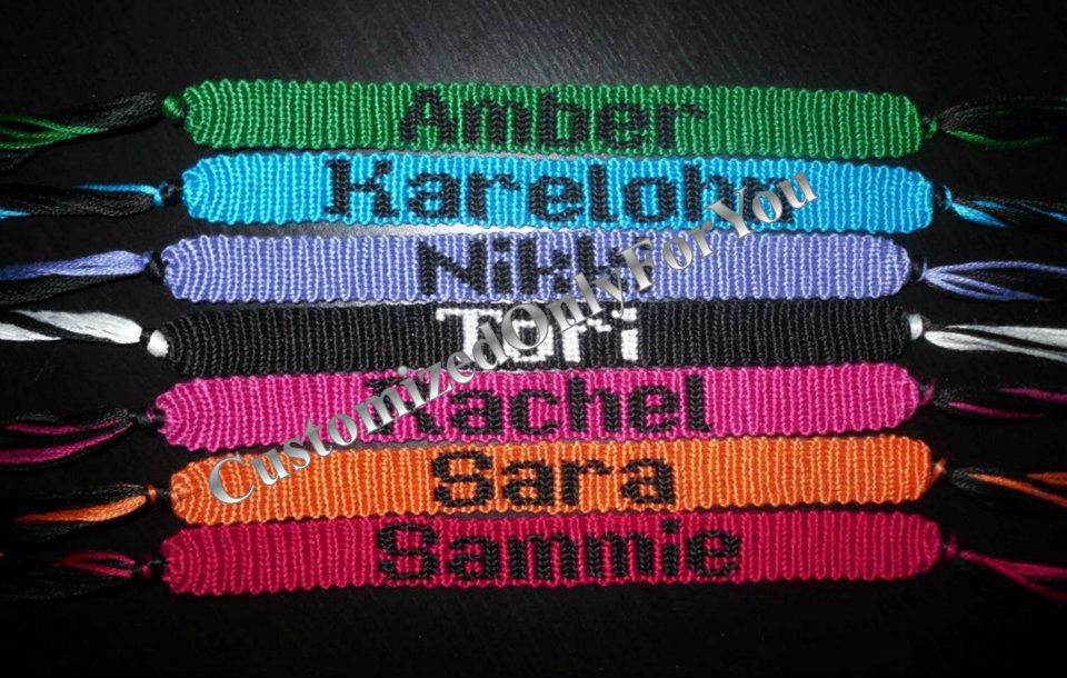 CustomizedOnlyForYou: Customized Name Friendship Bands