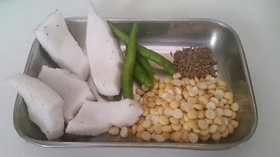 Ingredients for Mixed vegetable saagu