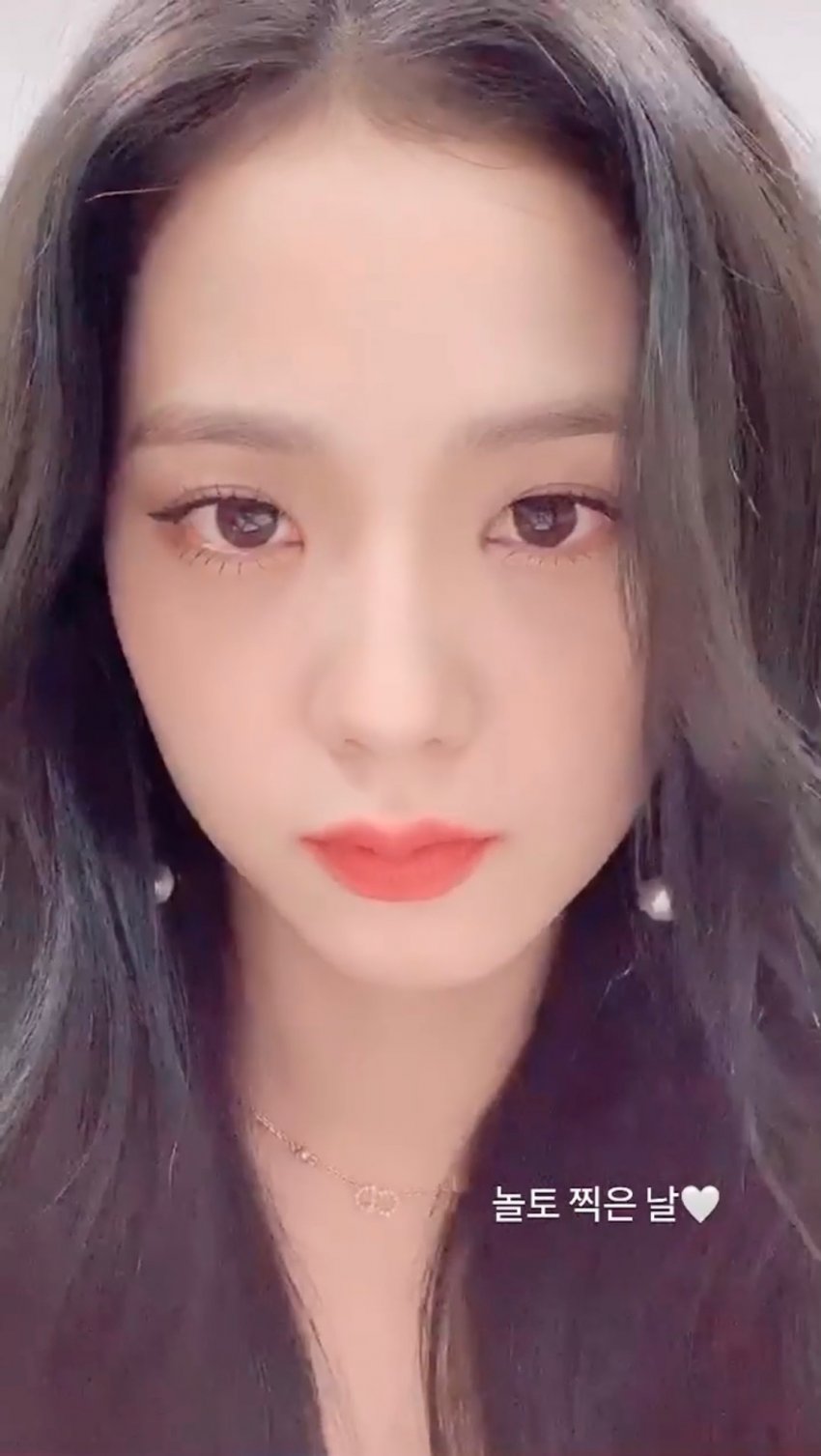 방금 올라온 블랙핑크 지수 인스타 셀카 수준