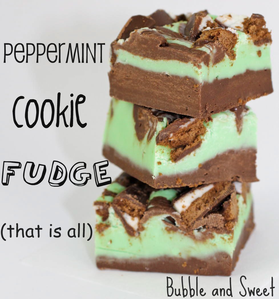 Bubble and Sweet Peppermint cookie fudge
