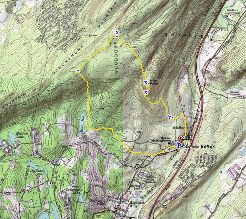 Schunemunk Mountain Trail Map Harriman Hiker: Harriman State Park And Beyond: Schunnemunk Mountain High  Knob Loop