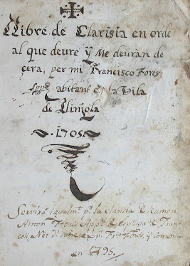 Llibre de Claríssia dels apotecaris Forès (1705)