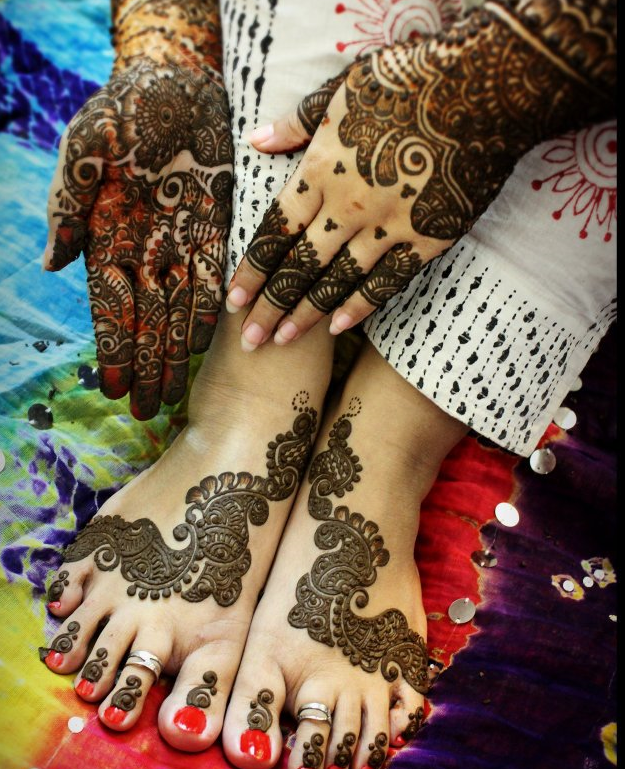 Beautiful Latest Simple Arabic Pakistani Indian Bridal Girl Mehndi ...