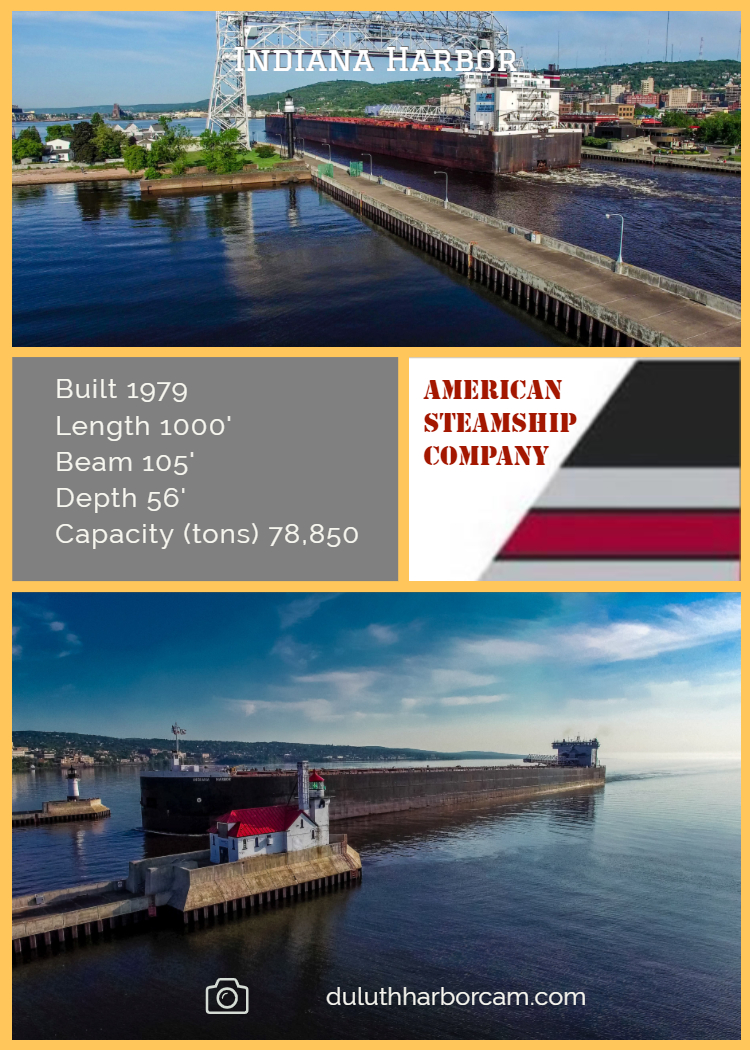 Duluth Harbor Cam Indiana Harbor arrived in Two Harbors 3/25/2021