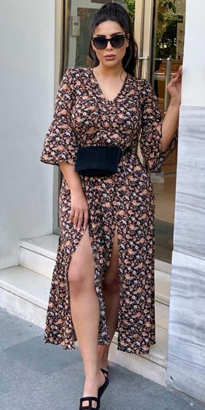 This is your cute summer outfits resource! Have a look at these 28 Summer Outfits that Are Big on Style Low on Effort via higiggle.com - long floral dress - #summeroutfits #stylish #dress #floral