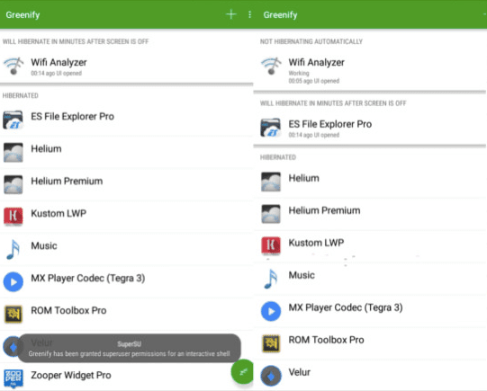 Greenify Android rooted App
