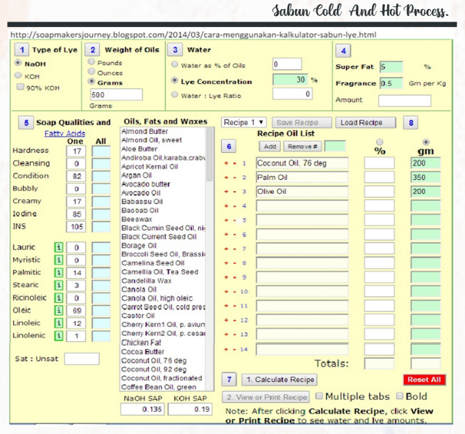 soap calculator cara mengguna keramatfarm