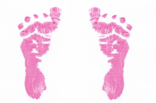 free baby girl footprint clipart - photo #33