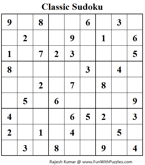 Number Place (Fun With Sudoku #59)