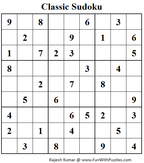 Number Place Fun With Sudoku 59 