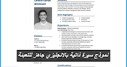 نموذج سيرة ذاتية بالانجليزي جاهز للتعبئة