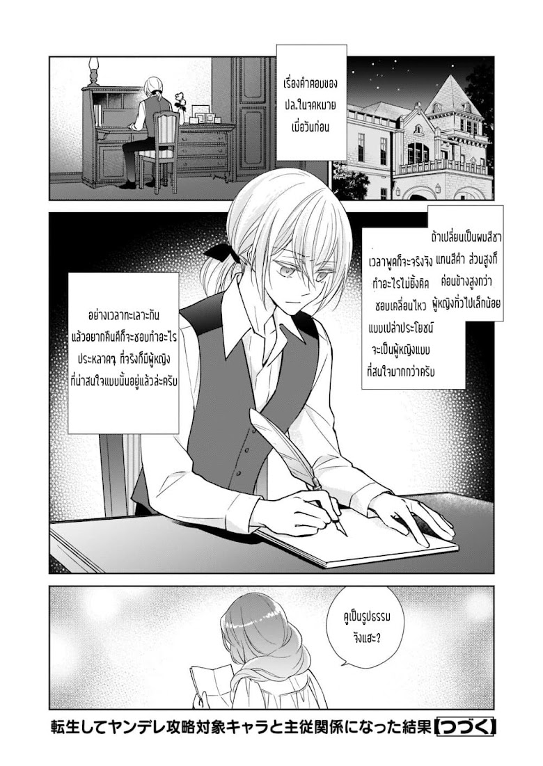 Tensei shite yandere kouryaku taishou kyara to shujuukankei ni natta kekka - หน้า 22