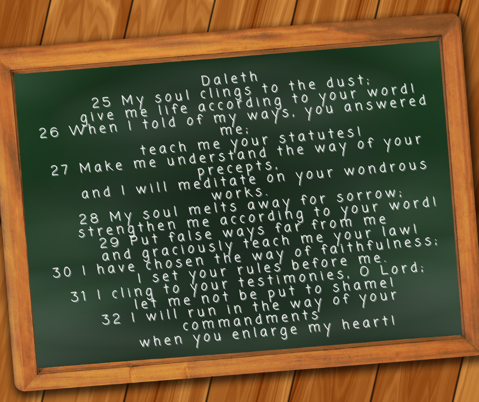 The Beautiful Inheritance DalethPsalm 1192532 (The Aleph Tav of Psalm 119)