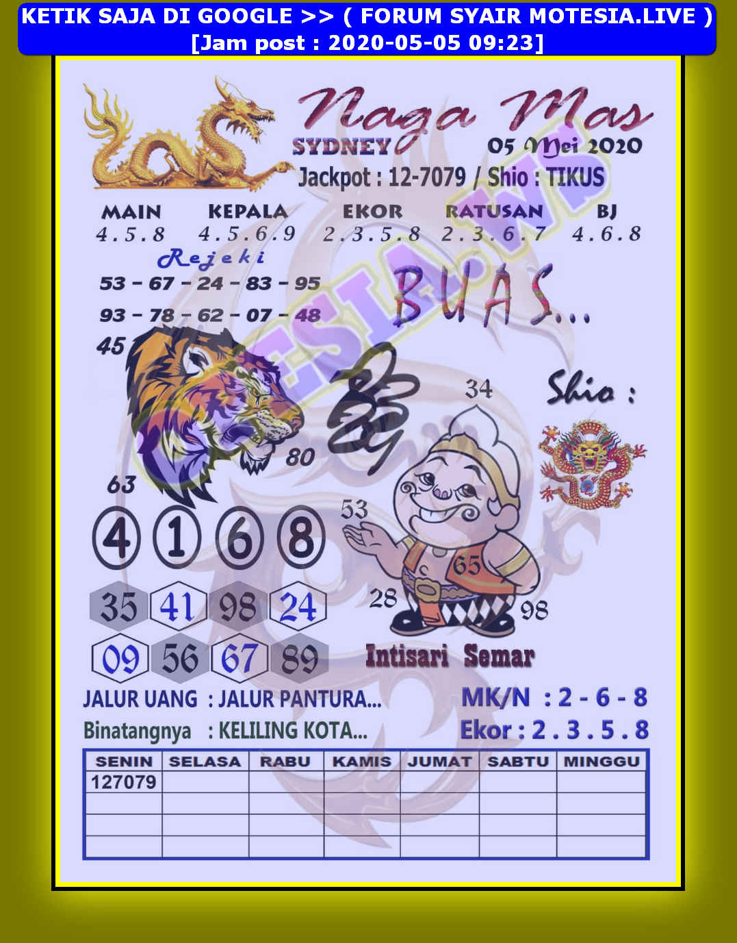 1 New Message Kode Syair Sydney 5 Mei 2020 Forum Syair Togel Hongkong Singapura Sydney