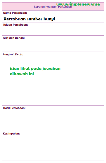 37++ Kunci jawaban tema 1 kelas 4 laporan kegiatan percobaan information