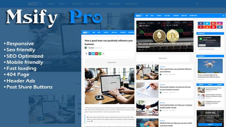 Msify Pro Responsive Blogger Template Msify Pro Responsive Blogger Template