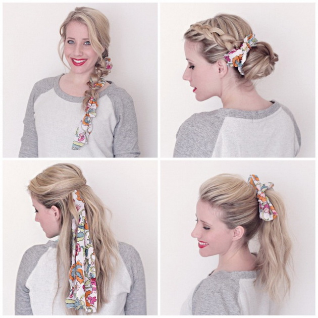 Как красиво завязать платок на волосах: 10 фото мастер-классов