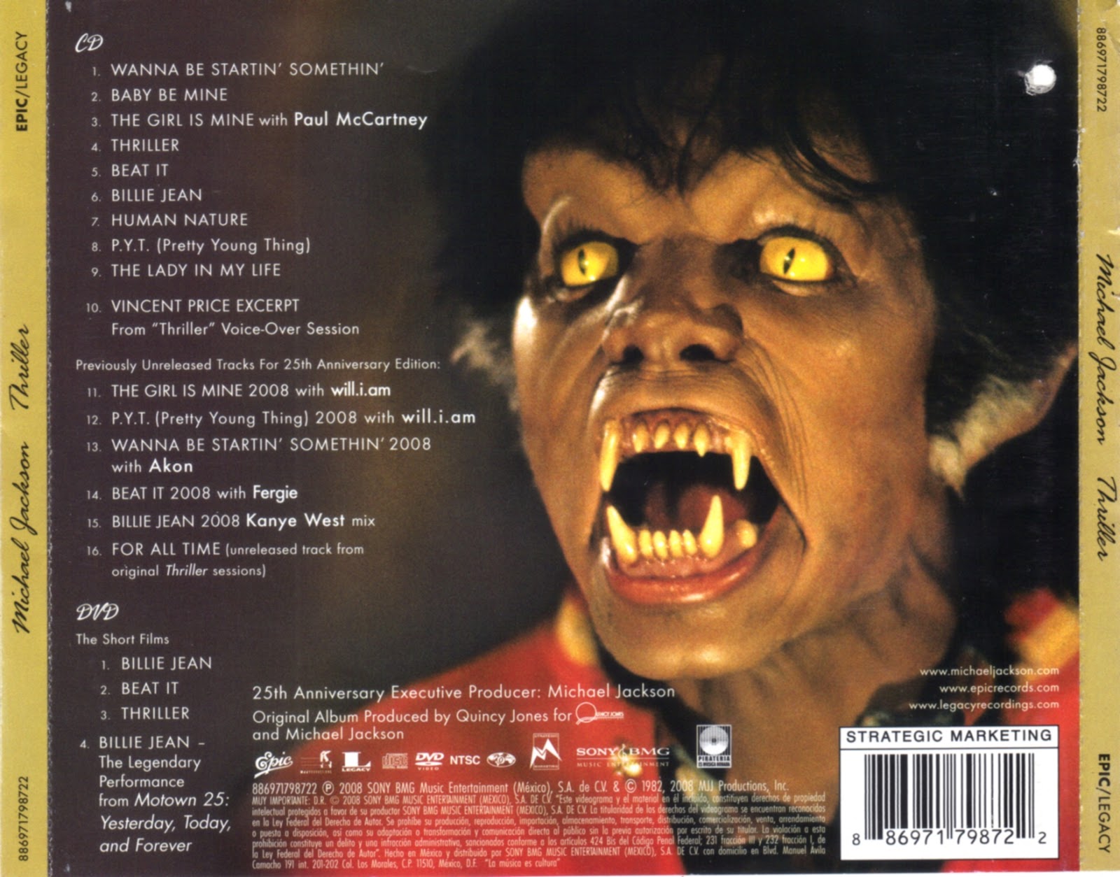 Michael Jackson - Thriller 25 (CD + DVD) 2008 (RESUBIDO) .