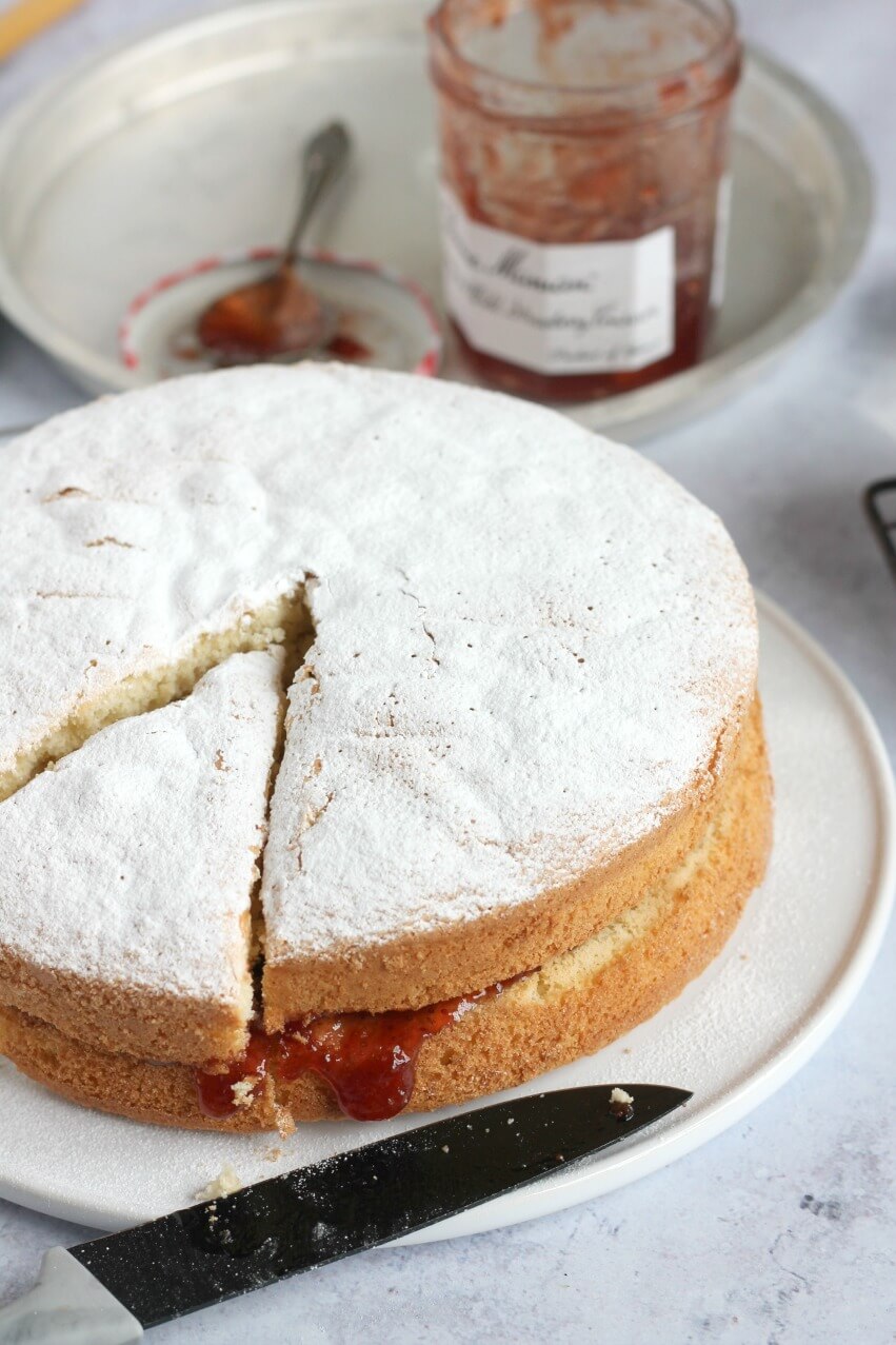Fat Free and Reduced Sugar Sponge Cake A Cornish Food Blog Jam and
