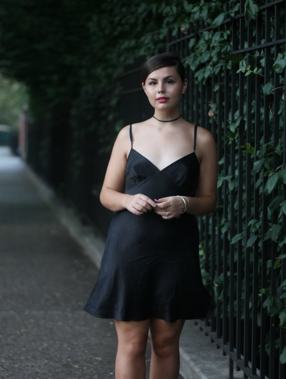 blogger styling slip dress
