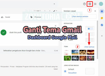 Tutorial Ganti Wallpaper di Gmail (Google Mail) Tema
