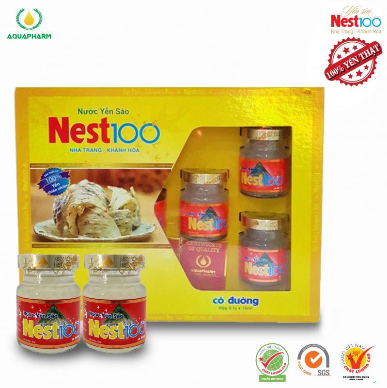 [Aquapharm] Nest100 Có Đường – Hộp 6 Lọ 70ml