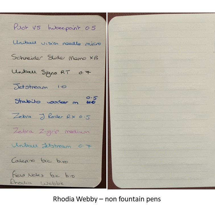 Paper Pens Ink: HUGE pen test on pocket size notebooks!!