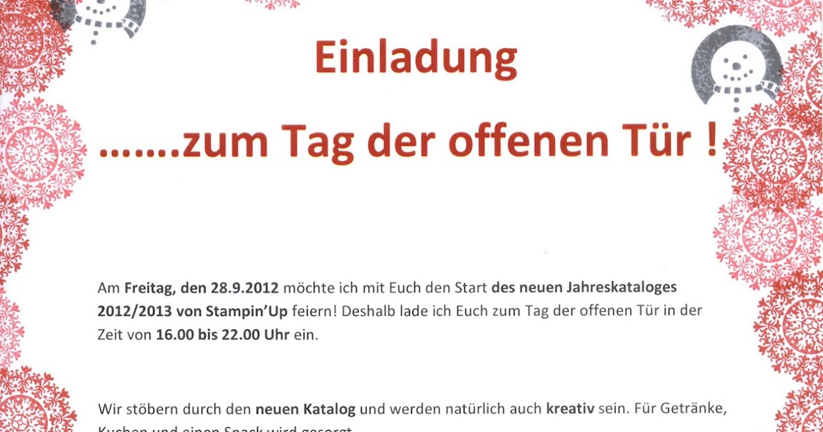 Einladung Tag Der Offenen Tür Vorlage Stefanie's Scrapbookwelt: Einladung zum Tag der offenen Tür!