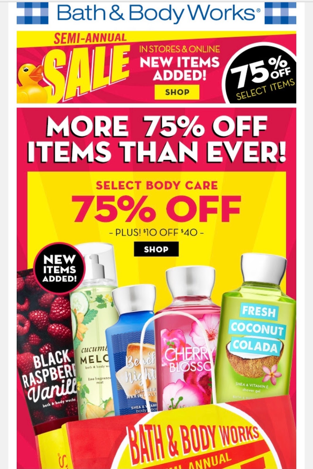 Life Inside the Page Bath & Body Works Today's Email