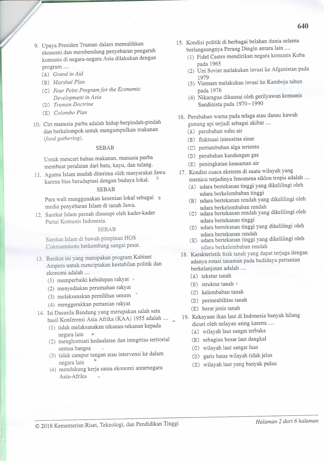 Cara Menjawab Soal Sebab Akibat Sbmptn Pada Tkd Soshum