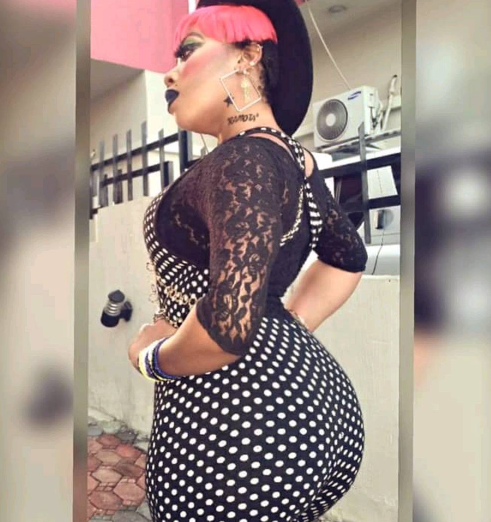 Nollywood Actress, Moyo Lawal Flaunts Her Massive Backside As She Shows Off...