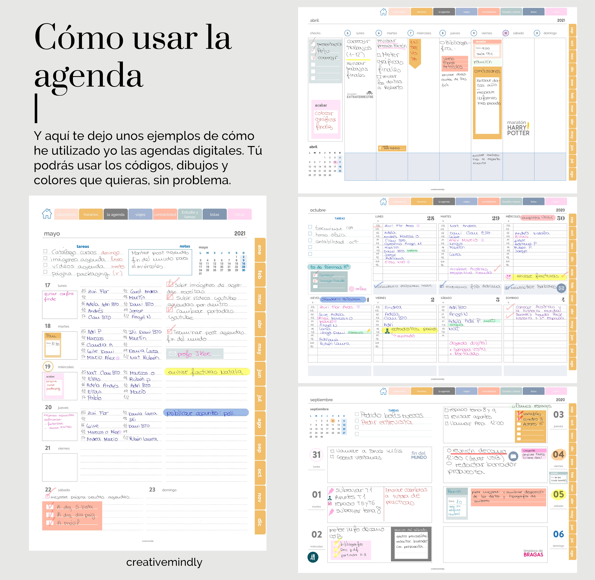 Creative Mindly: Cómo utilizar tu agenda digital para hacer como que te  planificas