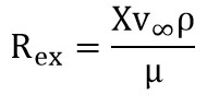Expresión matemática del número de reynolds para explicar la capa límite