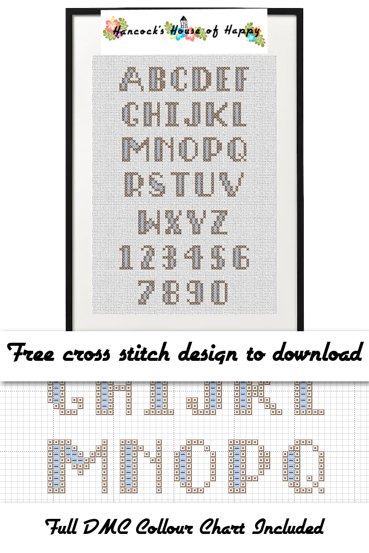 hancock's house of happy Font Week! Four Free Cross Stitch Fonts to