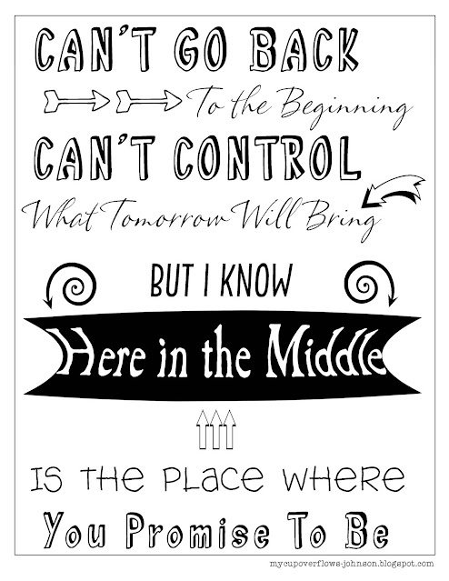 can't go back to the beginning, can't control what tomorrow will bring song lyrics