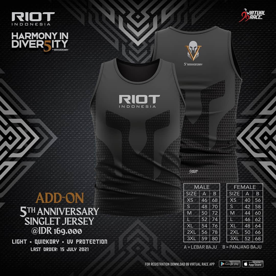 Running Jersey 🔍 RIOT 5th Anniversary Virtual Run • 2021 Running Jersey 🎽 RIOT 5th Anniversary Virtual Run • 2021