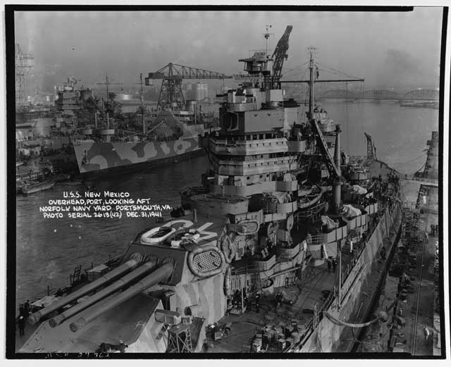 Battleship USS New Mexico, 31 December 1941 worldwartwo.filminspector.com