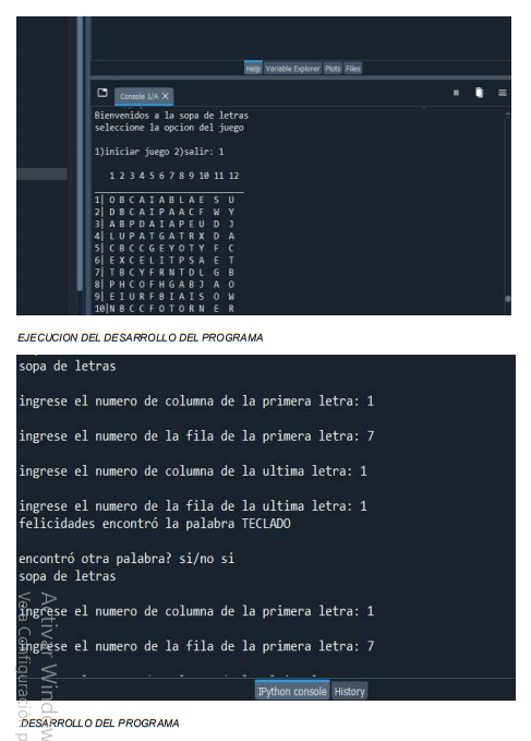 Sopa de letras en Python.: septiembre 2021