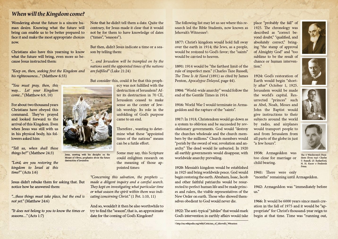 Resources for Church Leaders to protect Congregations from the Jehovah's Witnesses : Handouts ...