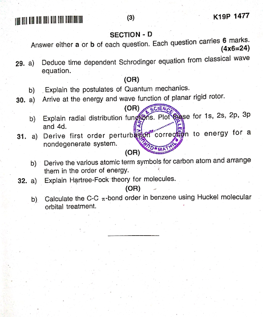 Kannur University M.Sc.Chemistry CHE1C01 THEORETICAL CHEMISTRY I